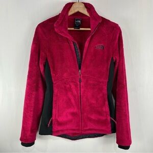 The North Face Women's Fuzzy Fur Full Zip Up Winter Coat Jacket Pink Size Small‎
